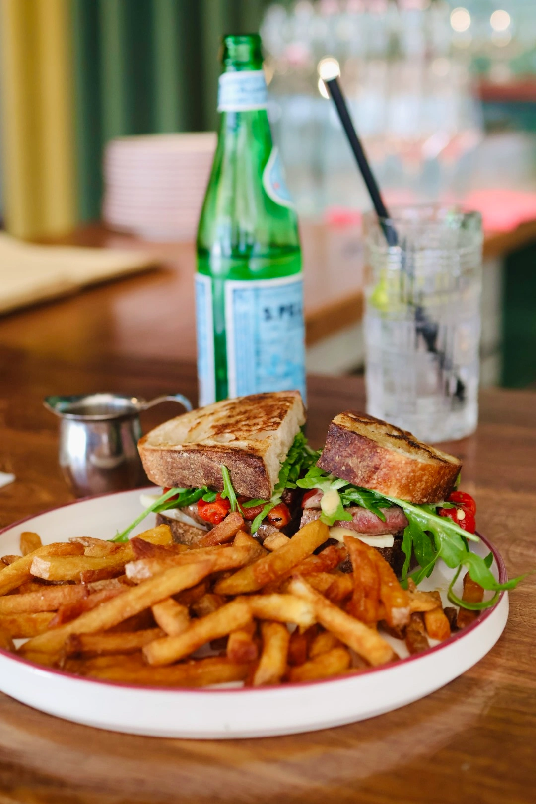 Fish sandwich with fries