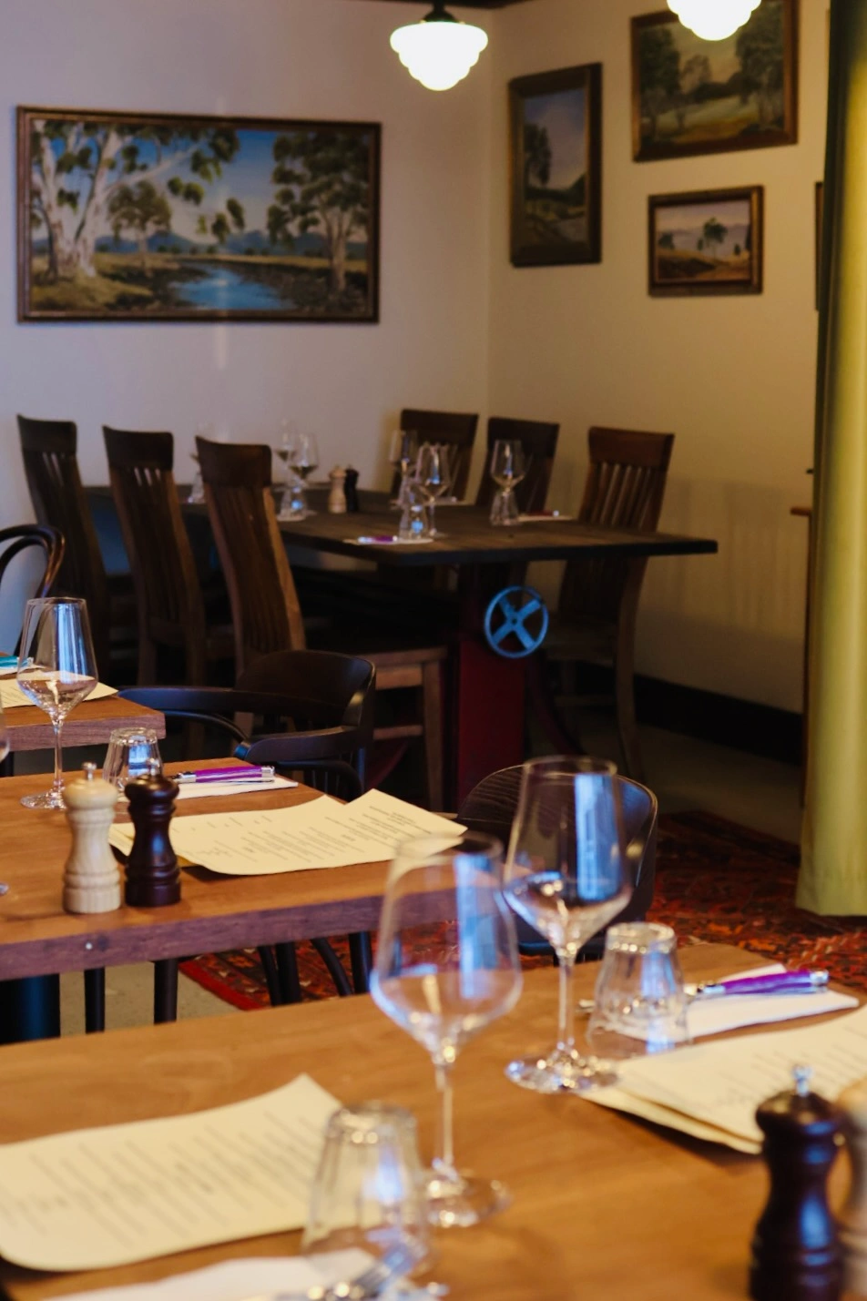 Private dining setup for events and celebrations